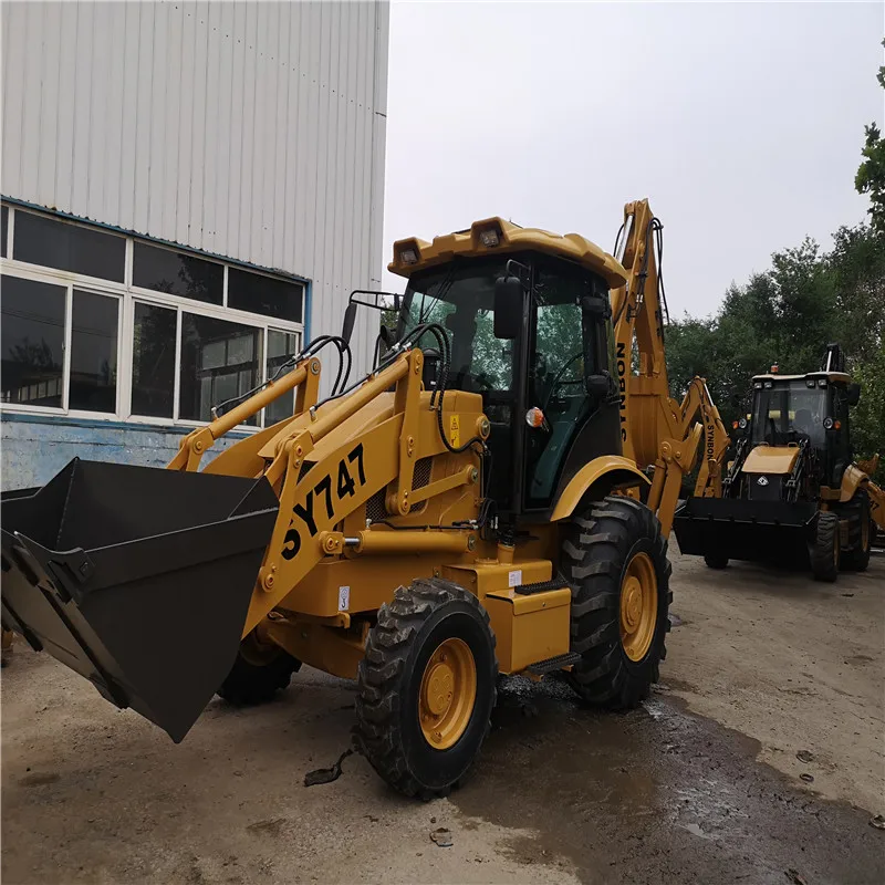 SY747 Excavator Backhoe Loader SYNBON Factory Excavation Loading Bucket