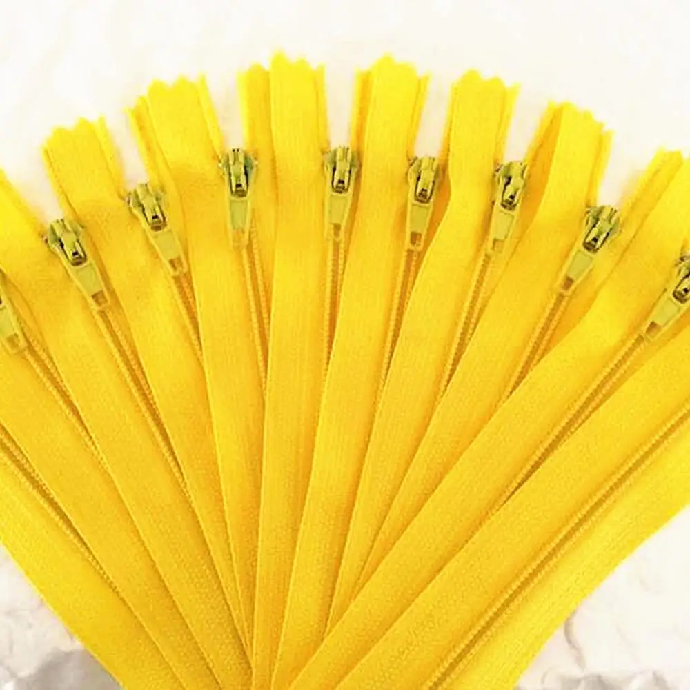 

10 pieces. 60cm (24inch) nylon coil, zipper, tailor, crafter and fgdqrs Yellow