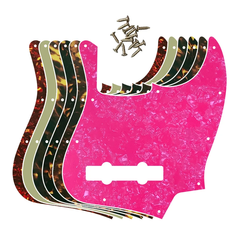 

Xin Yue Custom Quality Pickguard - For US 10 Holes 5 String Jazz Bass Guitar Pickguard Scratch Plate Multicolor Flame Pattern