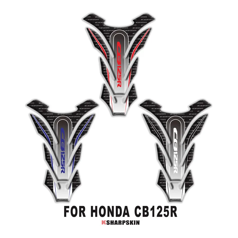 New 3D Fishbone Decal Motorcycle Fuel Tank Mat Protection Sticker protective case for honda CB125R cb 125r MOTO