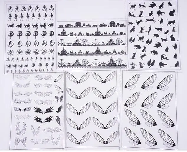 

Transparent material Crystal glue material transparent sticker cicada wings cats dance girl jewelry filling tools