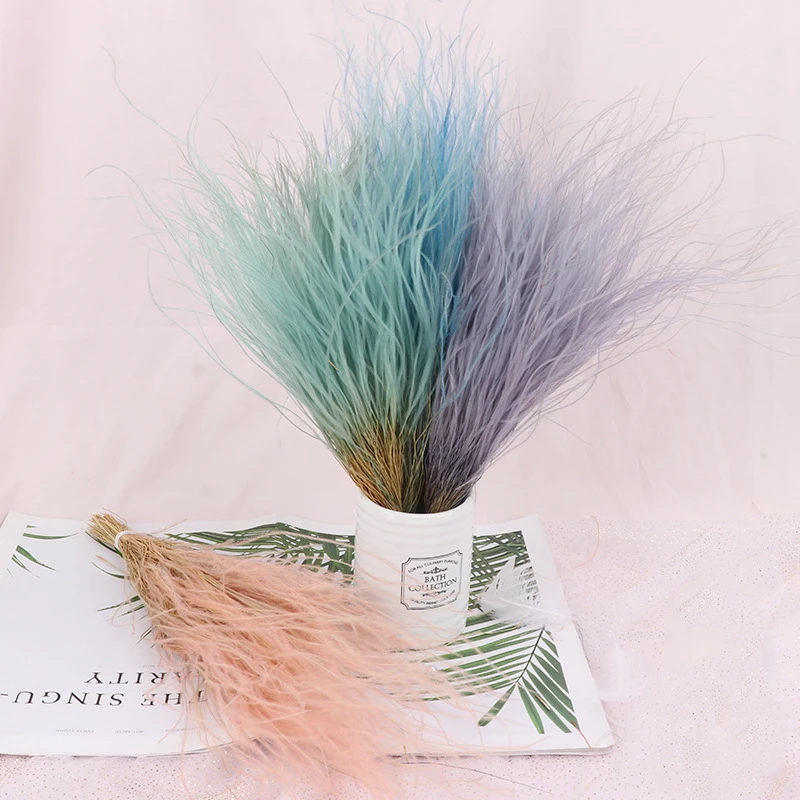 

Pink Dried Feather Grass Preserved Flowers Dry Flower Natural Immortal Plant Party Wedding Bouquet Flower Home Table Decoration