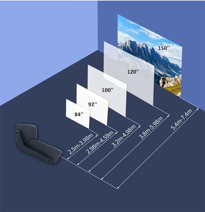 T2ALRF Trinovisuals 16:9 HDTV 4K/8K Ultra HDR 3D Led-hintergrundbeleuchtung Umgebungs Licht Ablehnung Nano Rand Fest rahmen Projektor Bildschirm – Detail 9