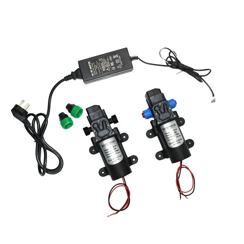 12 v wysokociśnieniowa pompa wodna 60w 80w 100w mikro myjnia nawadnianie ogrodu ciśnienie samozasysający wzmacniacz pompa 12 v adapter