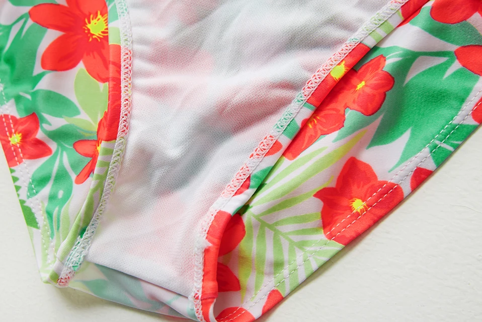 FINAL SALE!!! Tropical floral Girls Swimwear 7~15Year Girls Swimsuit Kids swimming suit Biquini Infantil Bikini Set