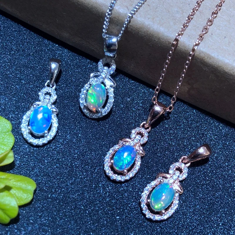 fireworks shining Opal Pendant for Necklace of women jewelry 925 Silver,Certified  natural gem birthday christs gift style