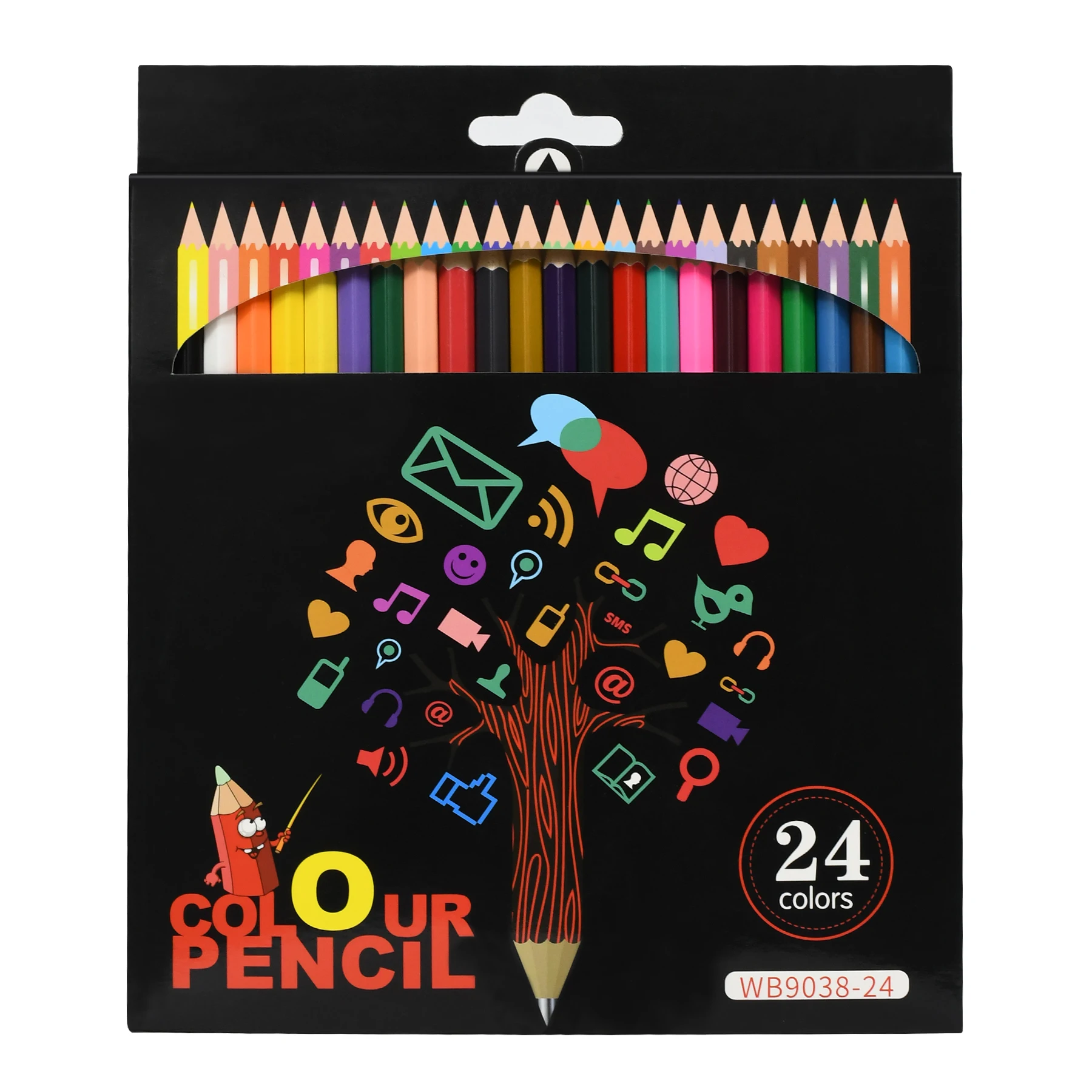 

24 Colors Oily Color Pencil Artistic Color Lead Brush Sketch Wood Pencils Set Hand-Painted School Supplies gift for kids