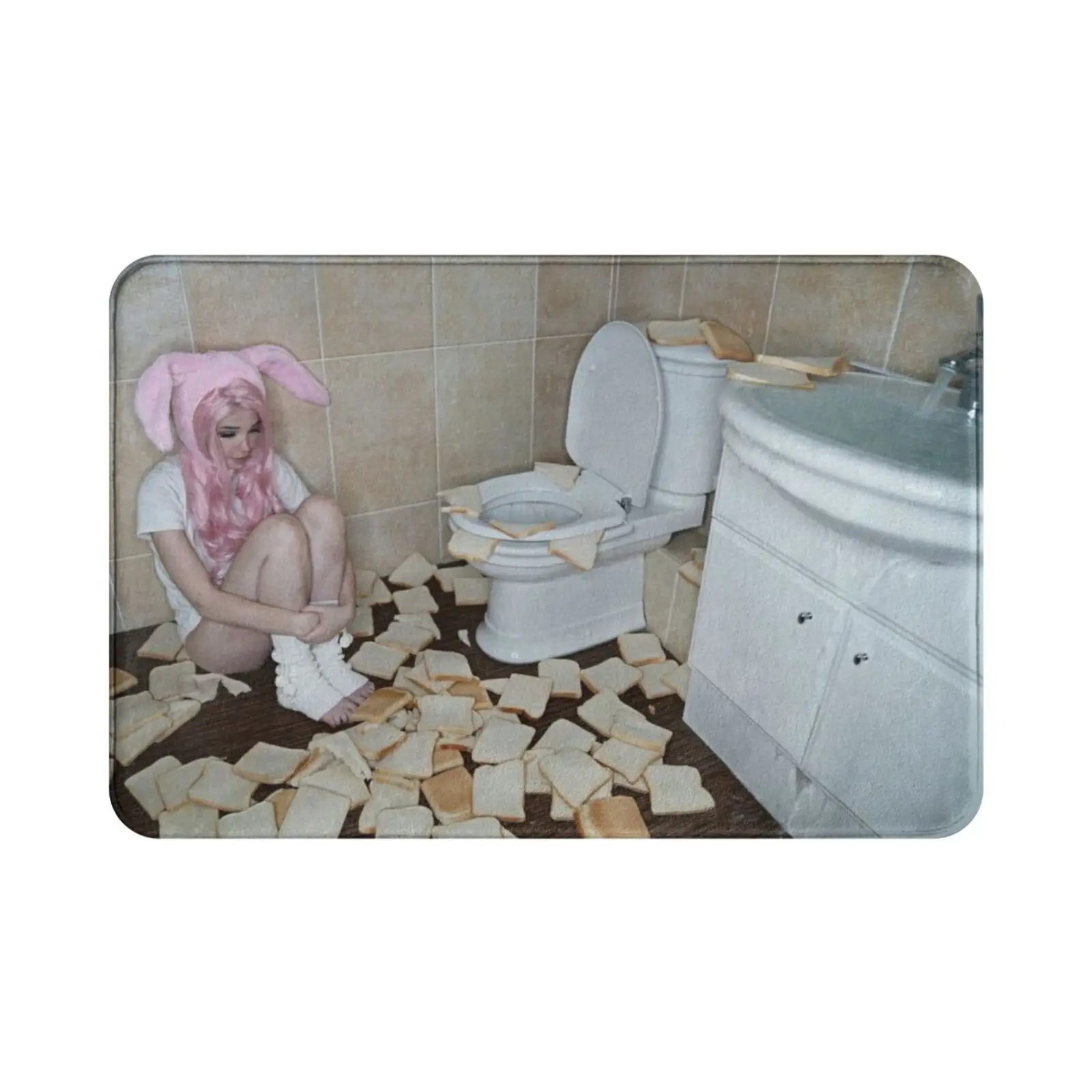 Belle Delphine Onlyfans Exclusive-Toilet Carpet Mat Rug Cushion Soft Belle Delphine Delphine Belle Anime Belle