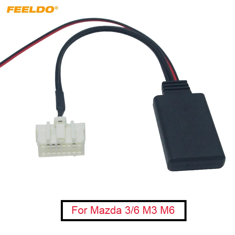 FEELDO 5Pcs Car Aux-in Wireless Bluetooth Adapter Module Audio Radio Receiver Aux Cable for Mazda 3/6 M3 M6 Pentium B70