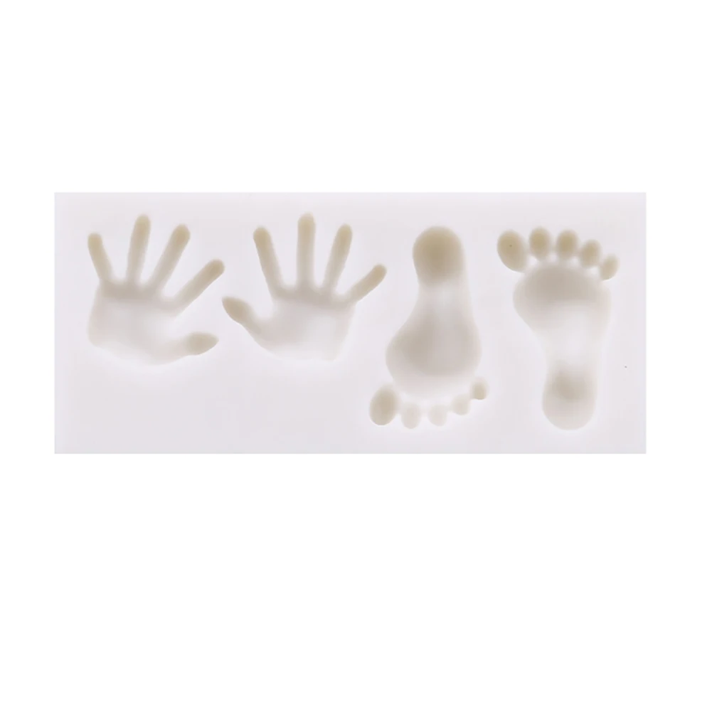 3D Cute Baby Feet Hand Fondant Cake Decorating Tool DIY Sugar Craft Chocolate Mould Soap Candle Molds Bakeware