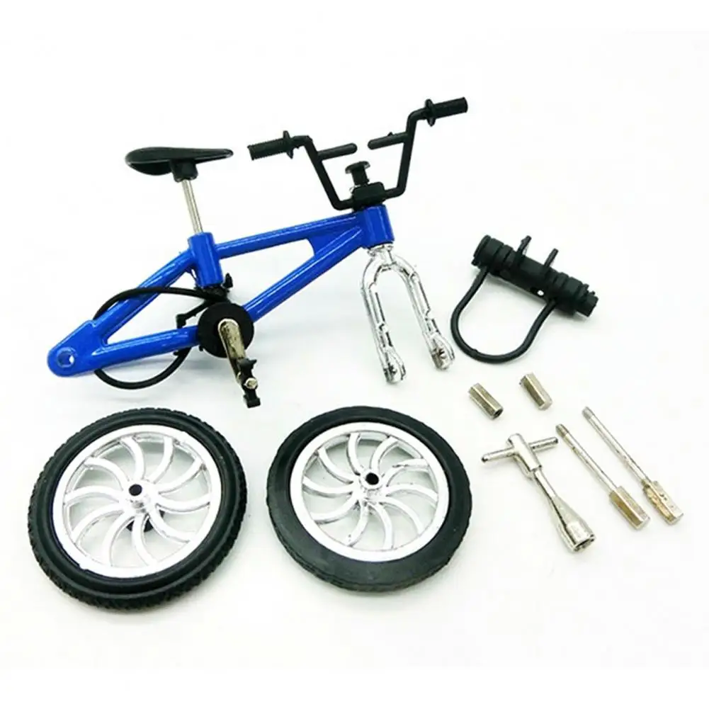 Mini bicicleta de juguete con ruedas de repuesto para niños y adultos, excelente juguete de colección, modelo de bicicleta de dedo