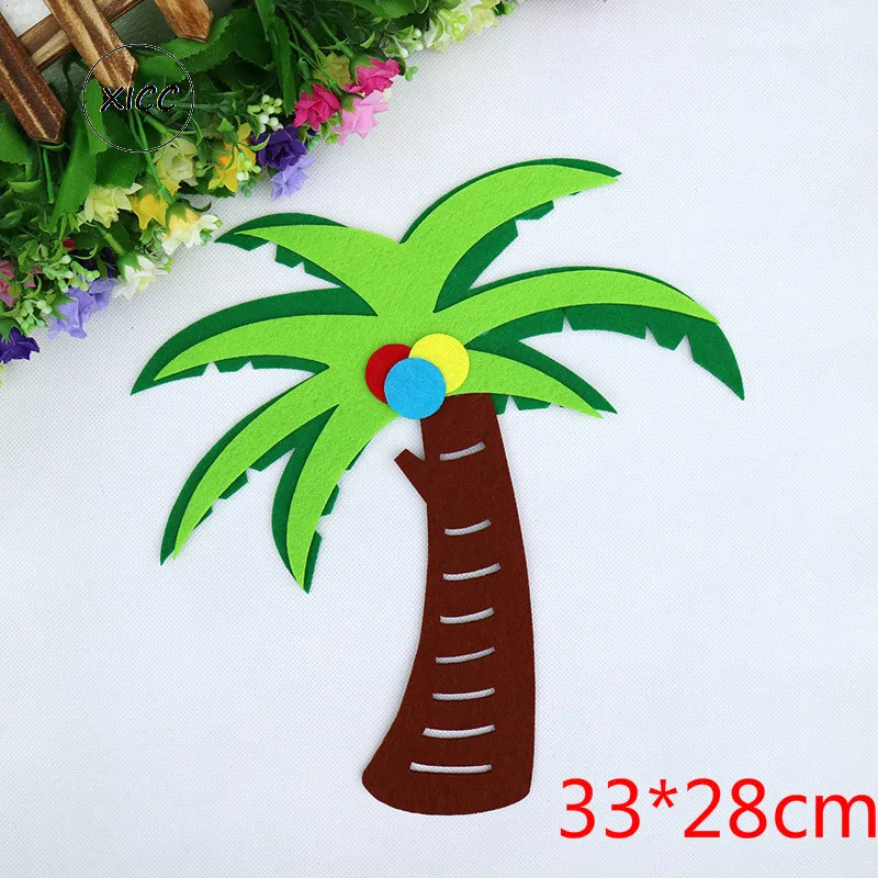 T-N Big Size Coconut Tree Thick Nonwoven Felt DIY Package Handwork Kids Diy Craft Feltro Para Artesanato Kid Kindergarten Decro