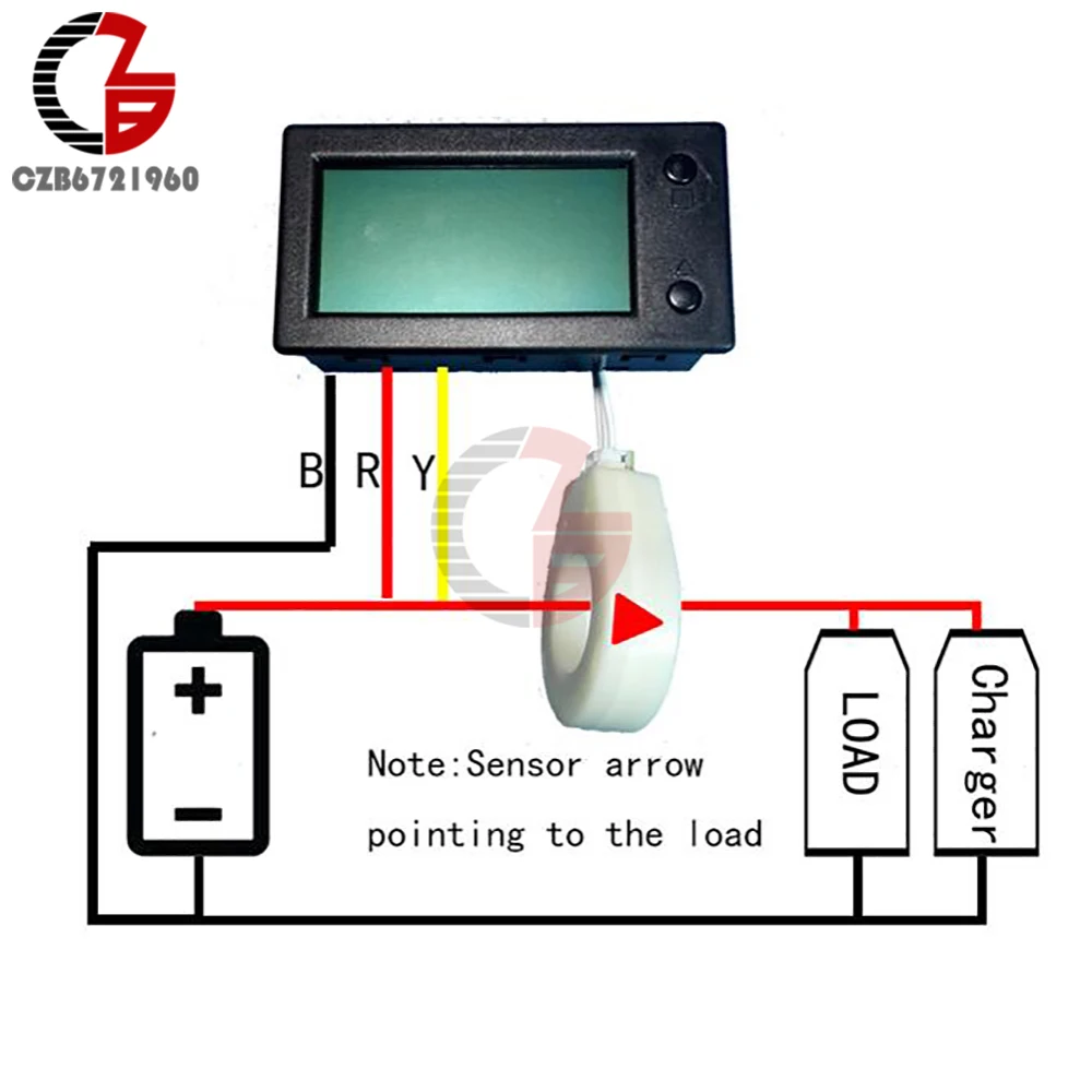 DC 300V 100A 200A 400A Battery Capacity Indicator Digital Voltmeter Ammeter Coulometer Power Energy Wattmeter Hall Sensor Volt