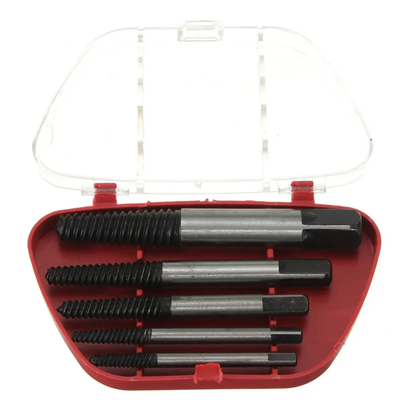 3mm-18mm Steel Screw Extractor Set 1 Set/5 Pcs Easy Out Drill Bits Bolt Stud Remover Tool Kit Hand Tool Set