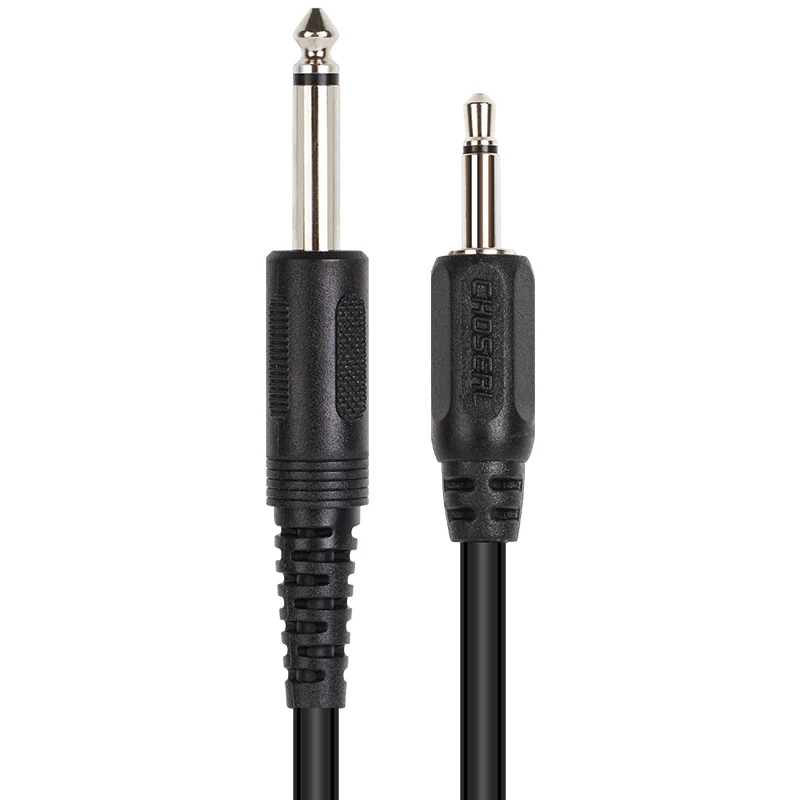 CHOSEAL 3.5mm mężczyzn do 6.35mm kabel Audio do wzmacniacz miksujący odtwarzacz CD głośnik pozłacane 3.5 Jack do 6.5 Jack mężczyzna przewód AUX