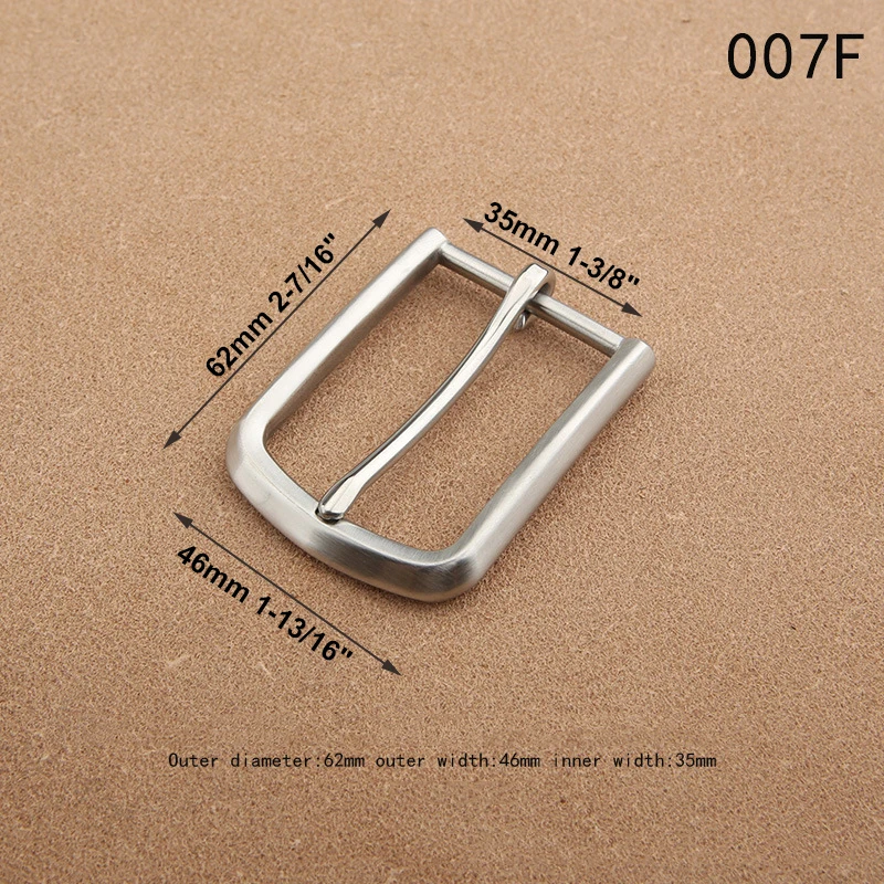 1pcs 304 Stainless Steel 35mm Belt Buckle End Heel bar Buckle Single Pin Heavy-duty For Leather Craft Strap Webbing Dog Collar