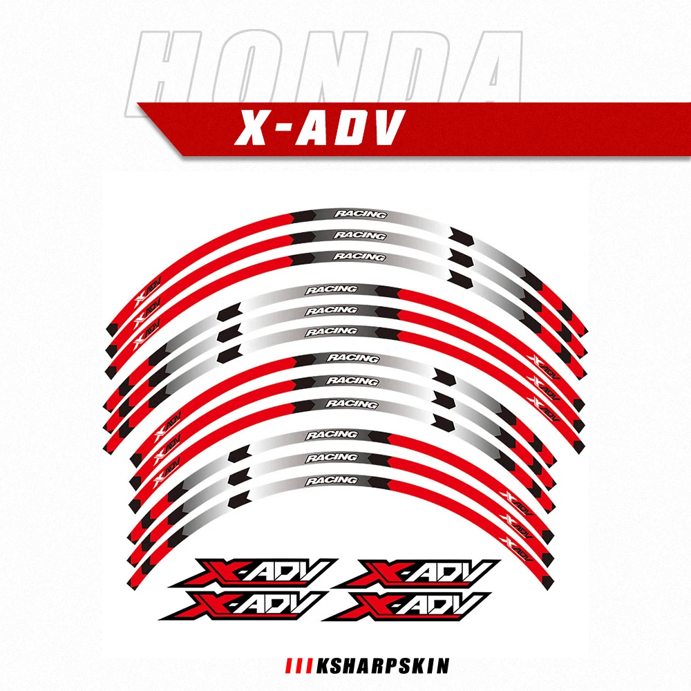 Motorcycle Outer rim stickers wheels film border reflective decals tire decoration sticker For HONDA X-ADV XADV750 xadv 750