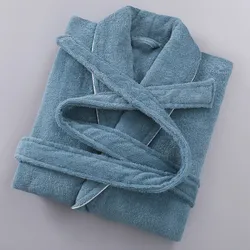 Coppia accappatoio in spugna indumenti da notte asciugamano in cotone manica lunga camicia da notte pigiami camicia da notte Casual da donna autunno inverno abiti per la casa