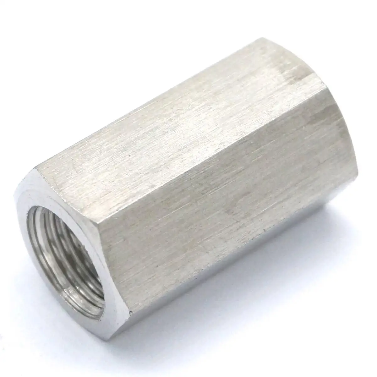 

304 Stainless Steel Hex Nut Rod Pipe Fitting Connector Adapter 1/8" BSP Female Threaded Max Pressure 600 Bar