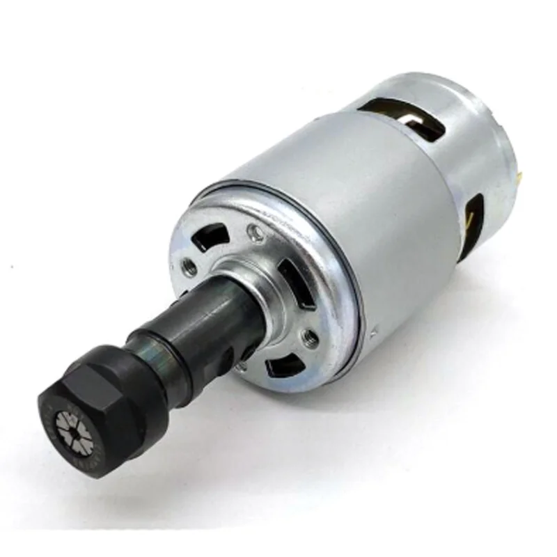 200W 12-36V 775 spindle motor High Power Motors with Spindle ER11 with 3.175mm flat bottom knife for DIY Engraving machine