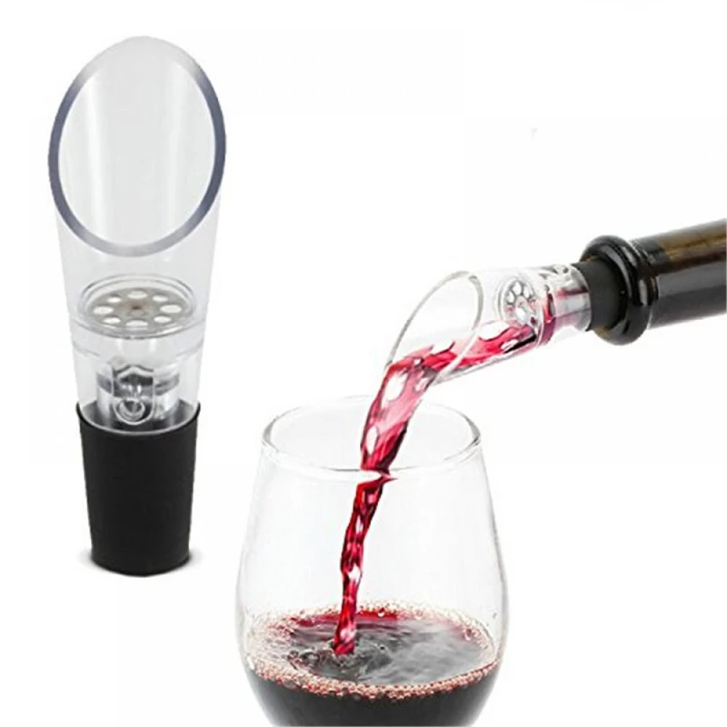 New Magic Wine Decanter Red Wine Aerating Pourer Spout Decanter Wine Aerator Quick Aerating Pouring Tool Pump Portable Filter