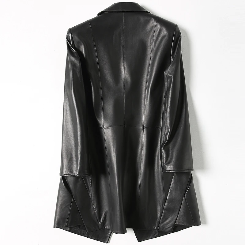 

Women Genuine Leather Jacket 4040 Casual Spring Autumn Natural Sheepskin Coat Female Real Leather Jackets Black WYQ3435