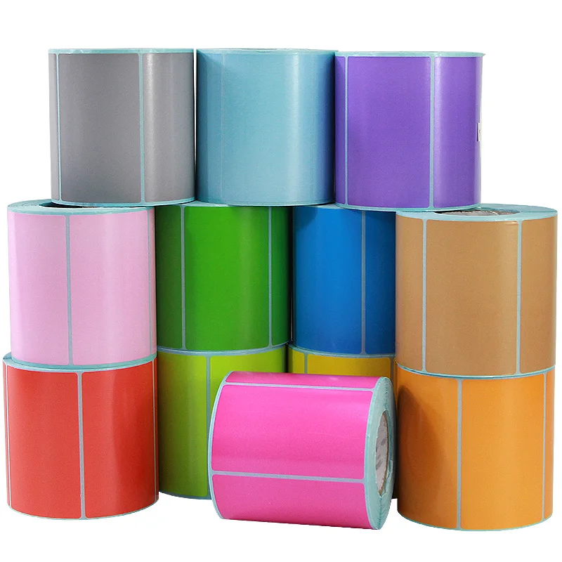 

80*60mm 500 PCS Label Barcode Thermal Paper Roll Of Colored Labels No Ribbon Printing