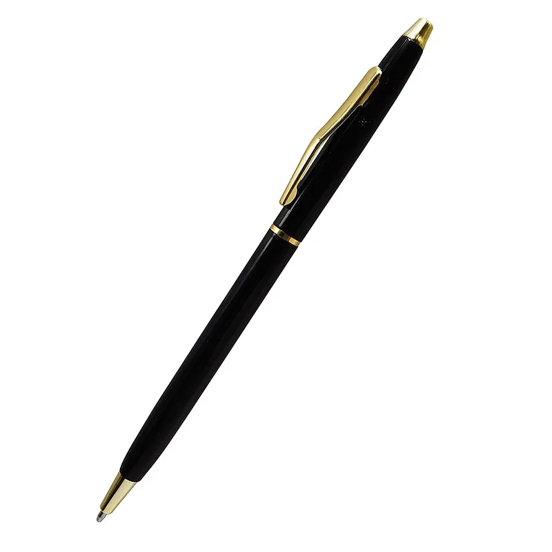 1Pcs Metal pen Stainless Steel Rod Rotating Metal Ballpoint Pen Commercial Ballpoint Pen Gift Stationery Luxury crystal pen
