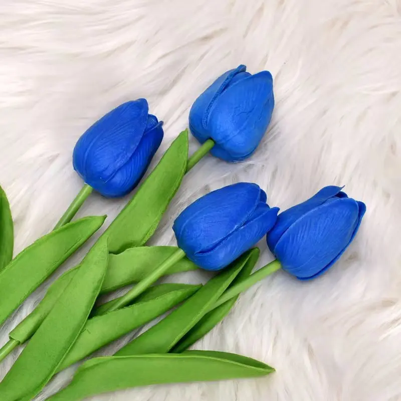 1Pcs Real Touch PU Tulip Artificial Bouquet Flowers For Home Gift Wedding Decorative Flowers Tulip Artificial Flowers Wholesale