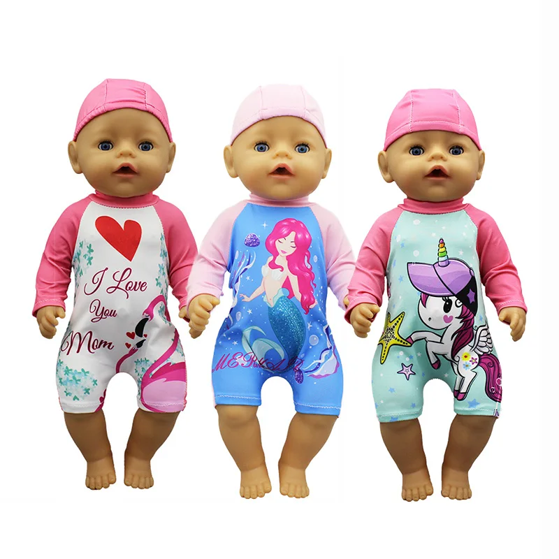 

Swim Suit Doll Clothes Fit 17 inch 43cm Doll Clothes Born Baby Suit For Baby Birthday Festival Gift