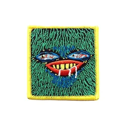 PETRUS Iron on Embroidered Patches Funny Cartoon Slobbering Monster Patches for Clothing Embroidery Sewing DIY