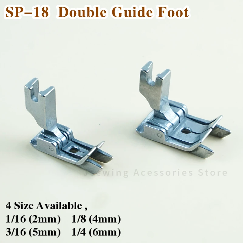 SP-18 Right Left Doule Edge Guide Presser Foot For Industrial Single Needle Lockstitch Sewing Machine Accessories Pressure