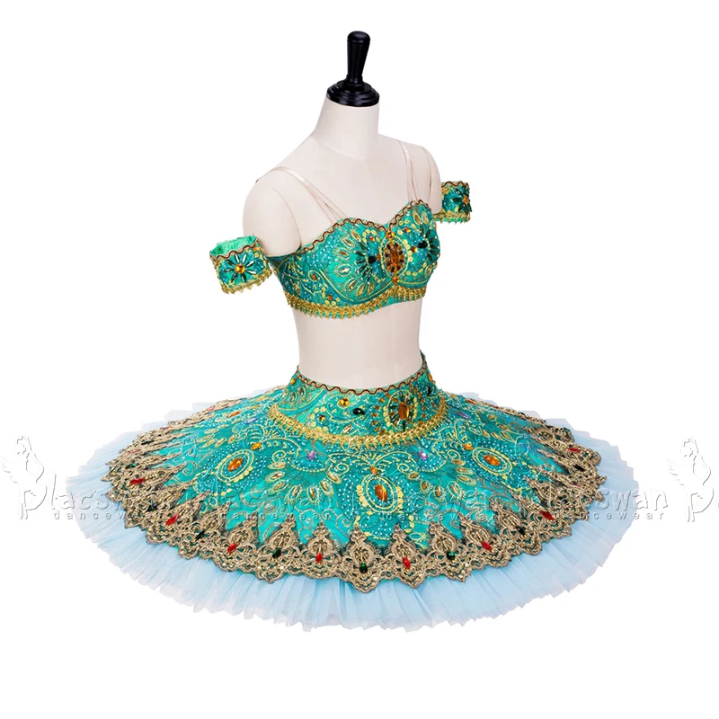 Oriental Style Le Corsaire Odalisques Professional Ballerina Dress Green Tutu Nutcracker Ballet Costume BT694