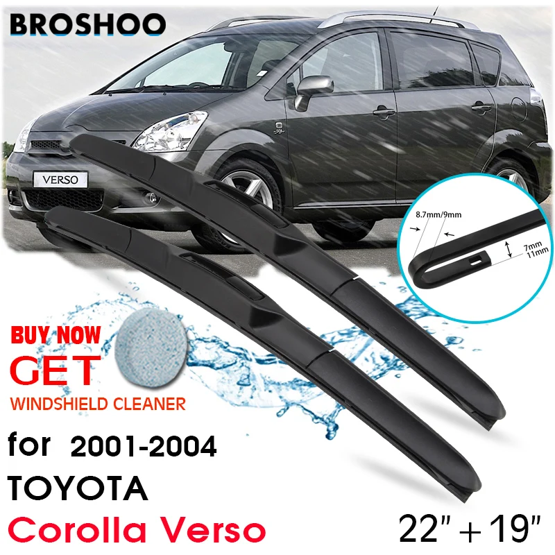 

Car Wiper Blade Front Window Windscreen Windshield Wipers Blades Auto Accessories For TOYOTA Corolla Verso 22"+19" 2001-2004