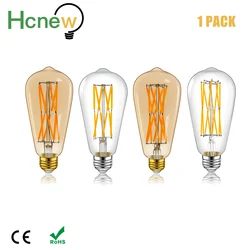 Ampoule LED à Filament, ST64, 12W 16W, 220V, E27, Vintage, Antique, rétro, lumière incandescente, ampoule décorative, 160W