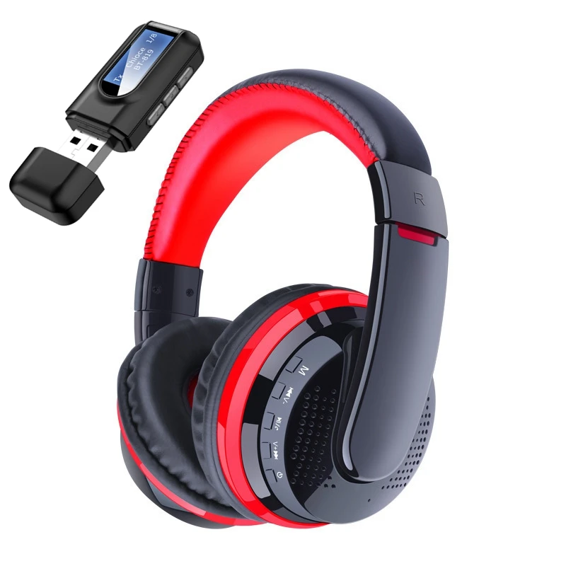 Free Drive Wireless Headphone and For TV Computer PC Laptop Gamer Bluetooth LCD Display Transmitter Music Helmet can choose song