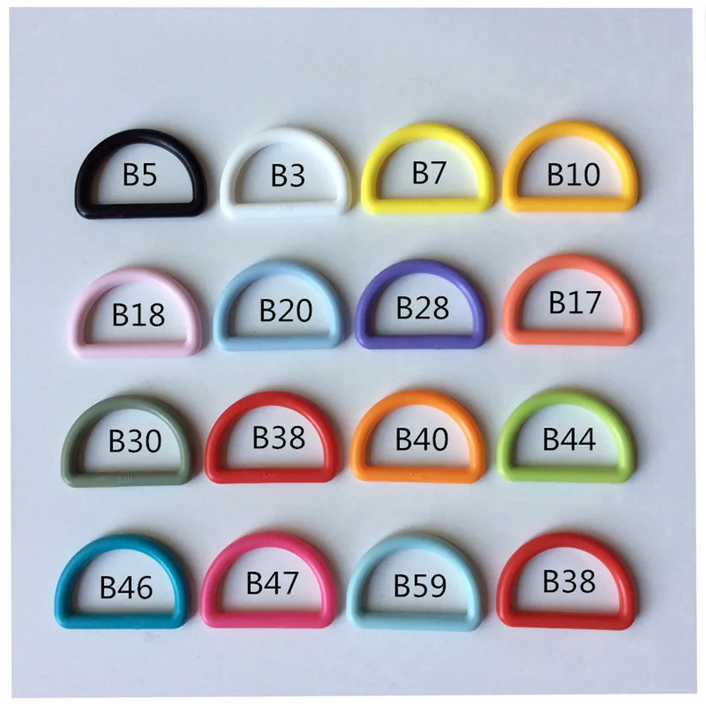 10pcs 20/25mm Plastic O D Ring Buckle High Quality Colorful DIY Handmade Luggage Bag Strap Webbing Buckles Slider Accessories