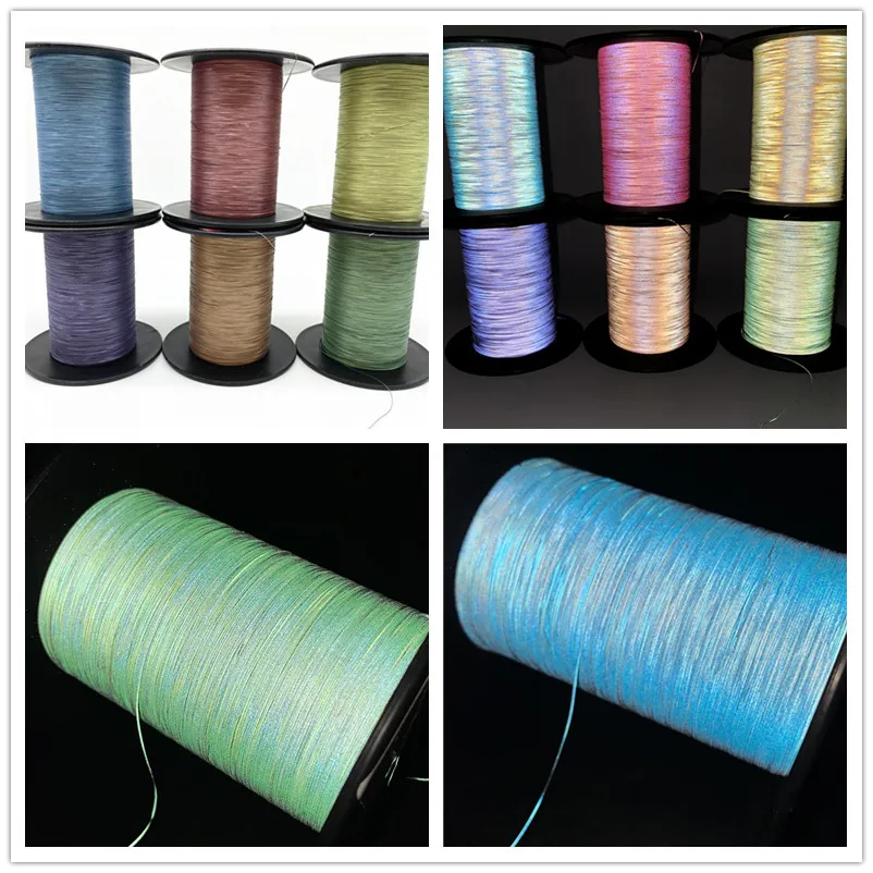 20 yards Colorful Reflective Silk Thread Rainbow Warning Reflector Sewing For Webbing Shoes Clothing