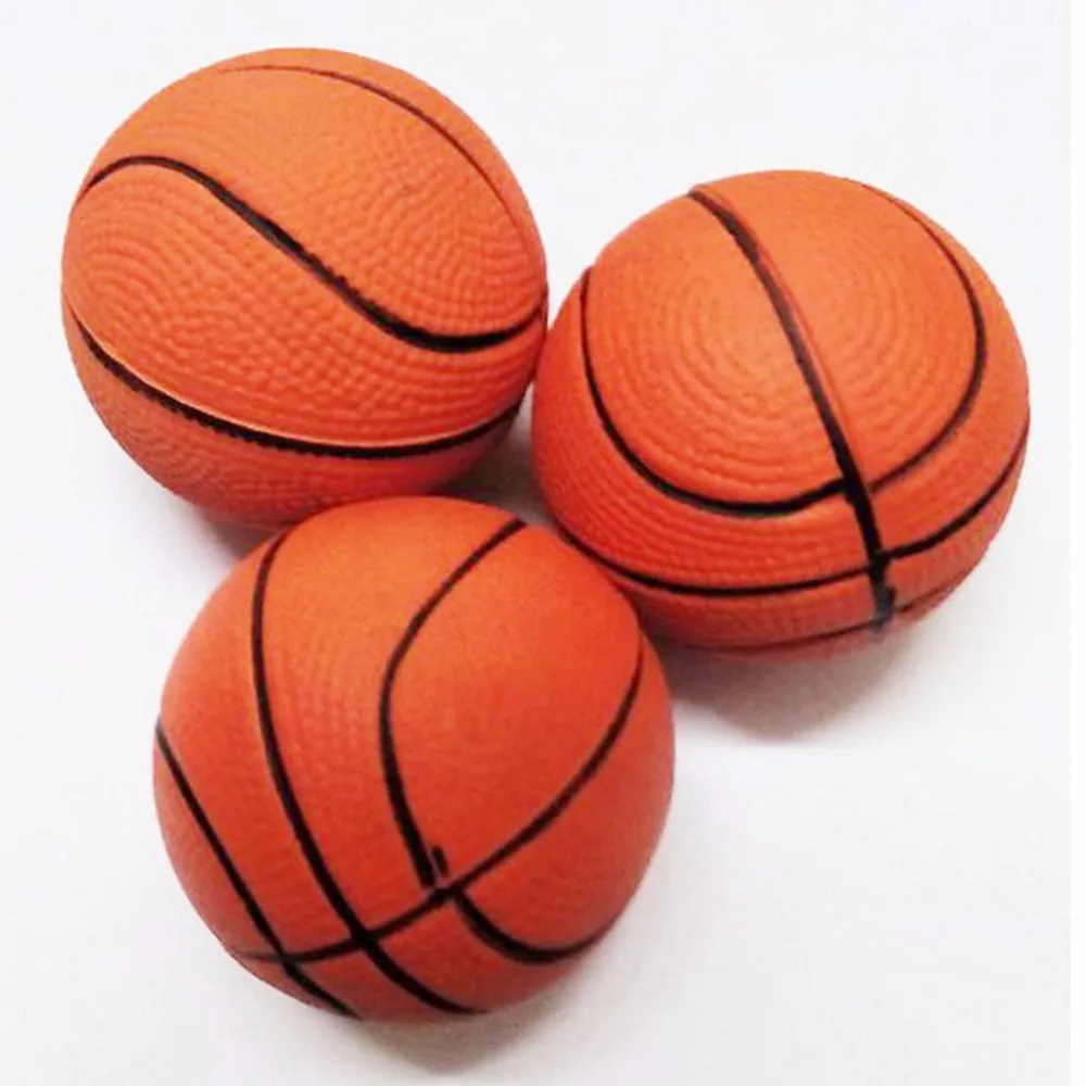 1pc 6.3CM Basketball Orange Hand Wrist Exercise Stress Relief Squeeze Soft Foam Ball Health Care High Quality