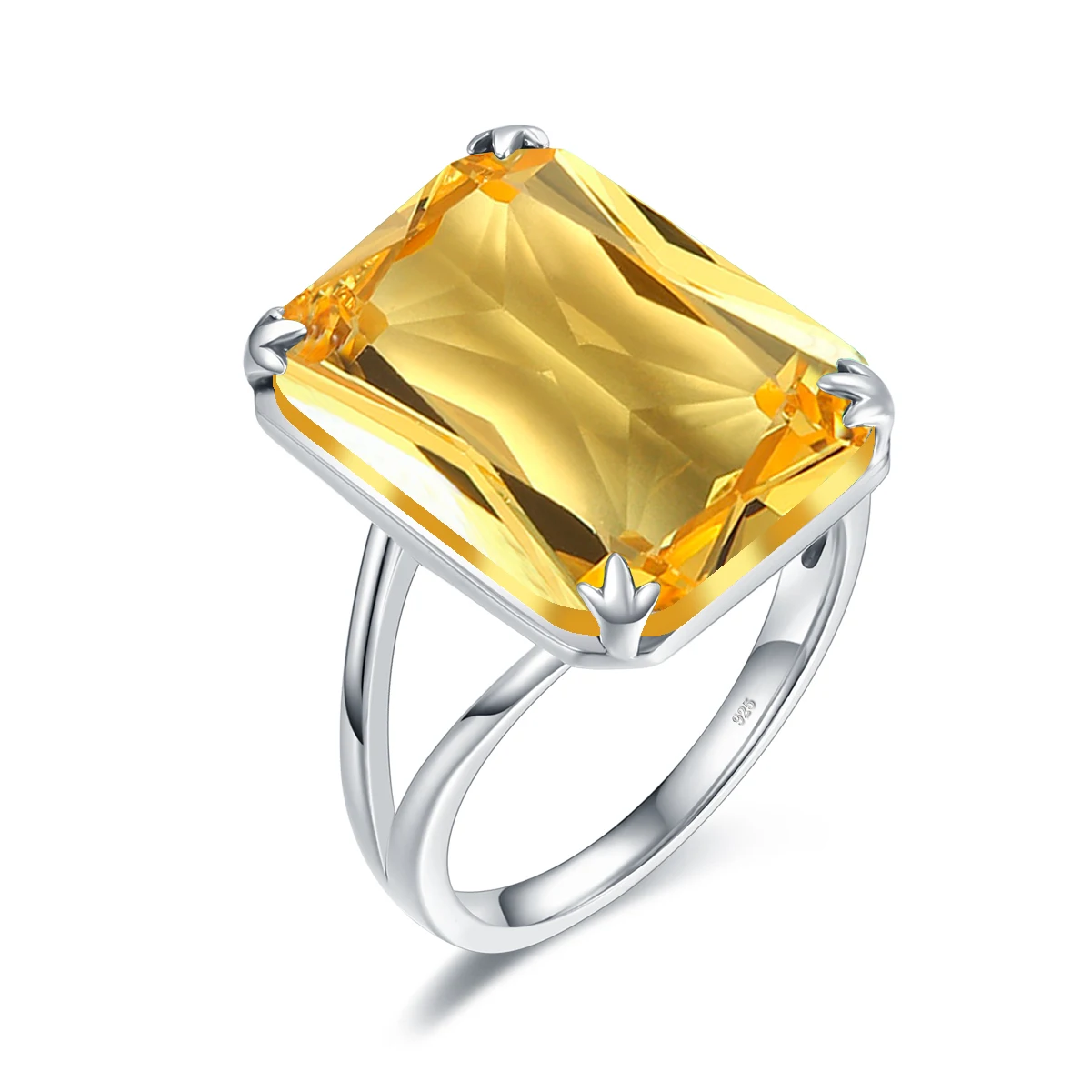 szjinao aneis de prata para mulheres 925 prata esterlina amarelo cristal brilhante criado citras designer antiguidade prata fina nova 01