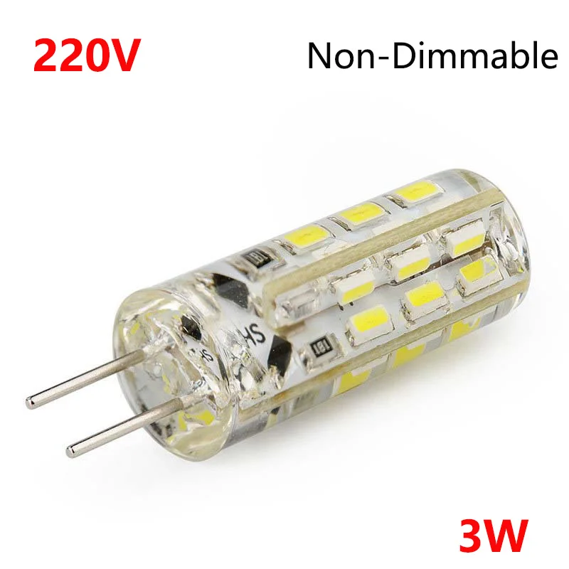 Imagem -03 - Mini Lâmpada Led Pode Ser Escurecido 220v 3w 6w Led g4 g4 Leds Lâmpada Lustre Luz Super Brilhante Cob Silicone Lâmpadas Ampola g9 10 Peças Lote g4