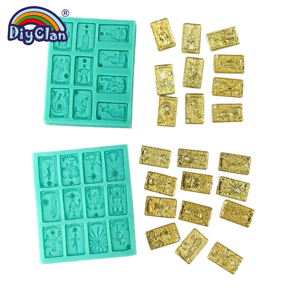 Tarot Styles Silicone Mold DIY Fondant Cake Chocolate Dessert Kitchen Baking Mould Handmade Making Decoration Accessories