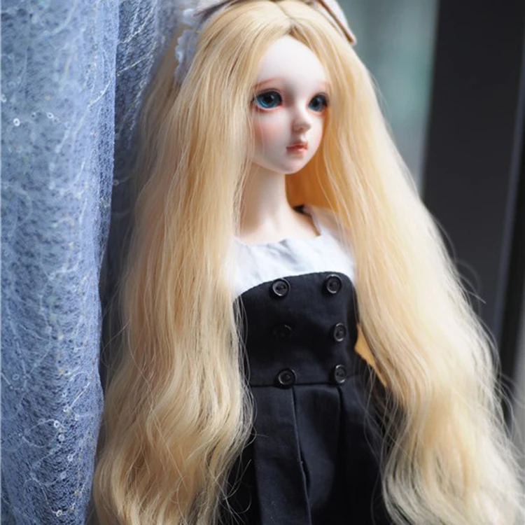 D03-P322 children toy BJD DD SD MSD 1/4 1/6 1/3 doll's Accessoriess wig brown gold Long hair in instant noodle rolls 1pcs