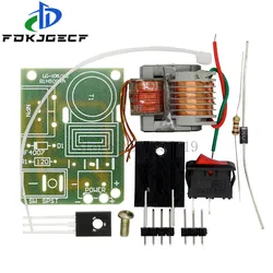 Alta Freqüência DC Tensão Arco Ignição Gerador, Impulso Inversor, Step Up, 18650 Kit DIY, U Núcleo Transformador Suíte 3.7V, 15KV