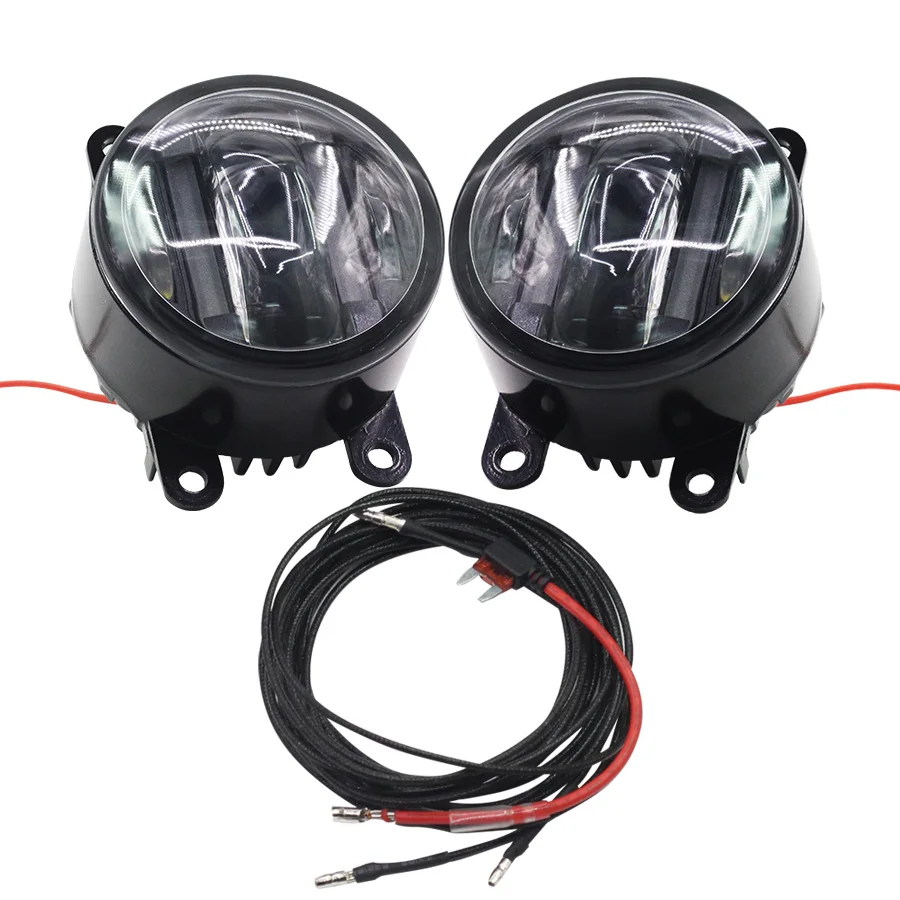 Cawanerl For Mitsubishi Grandis NA_W MPV 2004-2011 Car Front Right + Left Fog Light LED DRL Daytime Running Lamp 2 Pieces