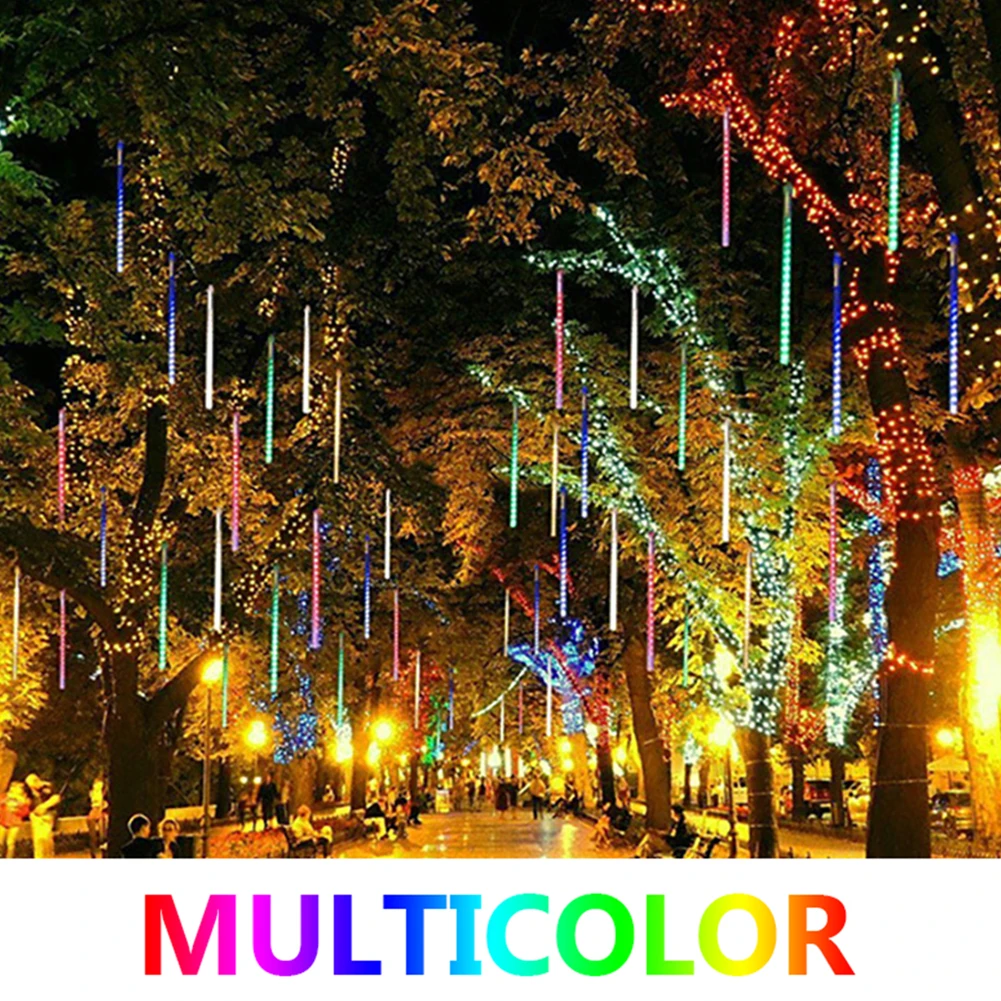 

8 Tubes LED Fairy Lights Meteor Shower Waterproof Intelligent Night Light Corridor Bathroom for Garden Street Decoration