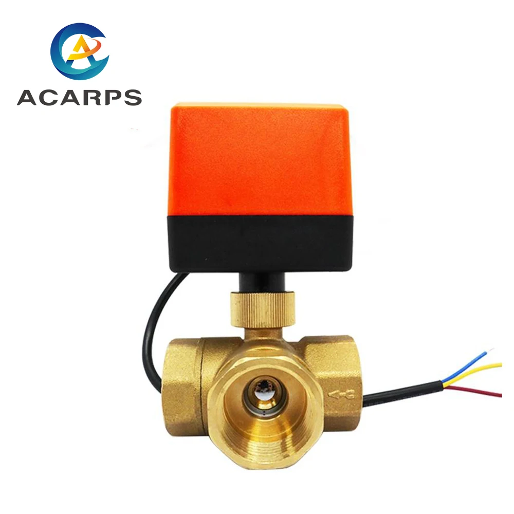 1/2“ 3/4” 1“ 2 inch 3 Way Motorized Ball Valve Electric Ball valve Brass Ball Valve Three Line Two Way Control