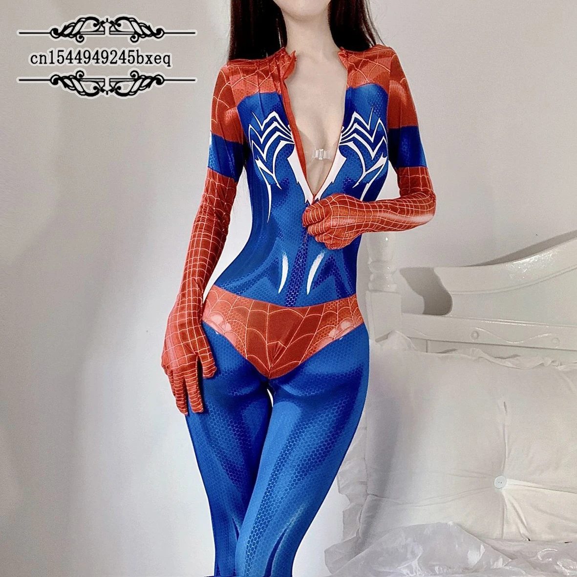 Starlet Spider Sexy Tights Women\'s Clothes Social Network Live Broadcast Adult Open File One-Piece Suit Performance Clothes