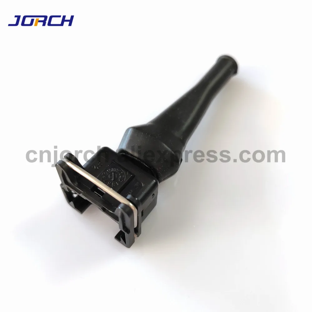 Tyco-conector de inyector de combustible de 2 pines, enchufe de alimentación Junior (mini temporizador) impermeable con bota de goma para coches, 1