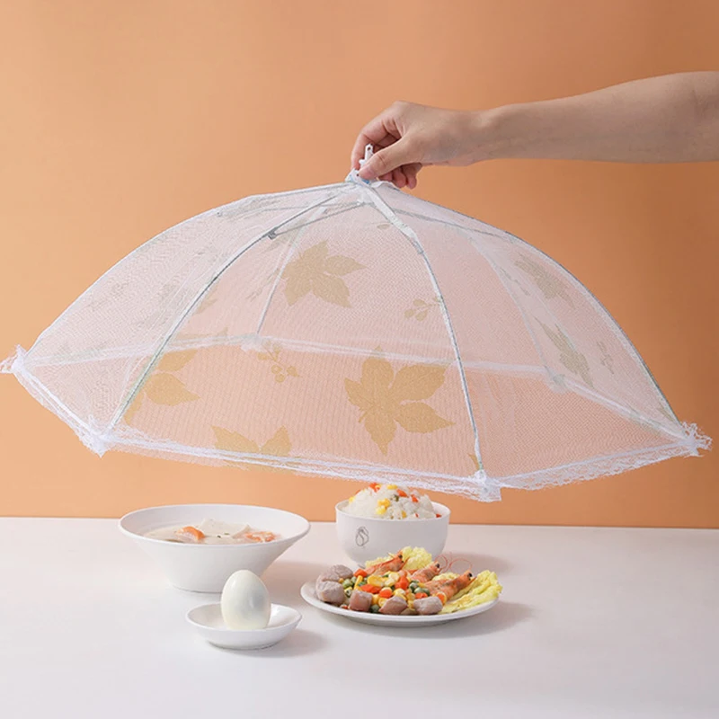 Umbrella Lace Folding Anti-fly Mosquito Table Food Dish Cover, Household Kitchen Gadget, Kitchen Accessories